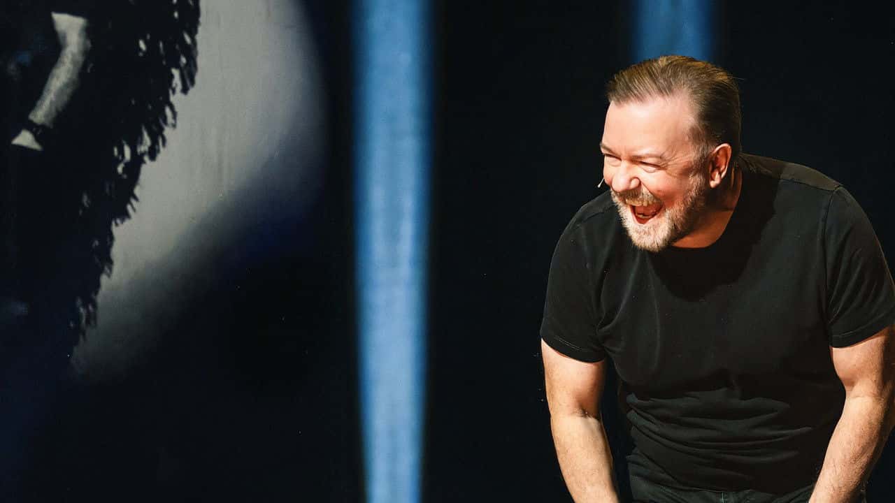 Nonton film Ricky Gervais: Mortality (2025) subtitle indonesia streaming HD gratis